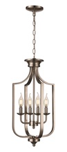  11214 BN - Hillcrest 22-in. High Brushed Nickel 4-Light Cage Chandelier